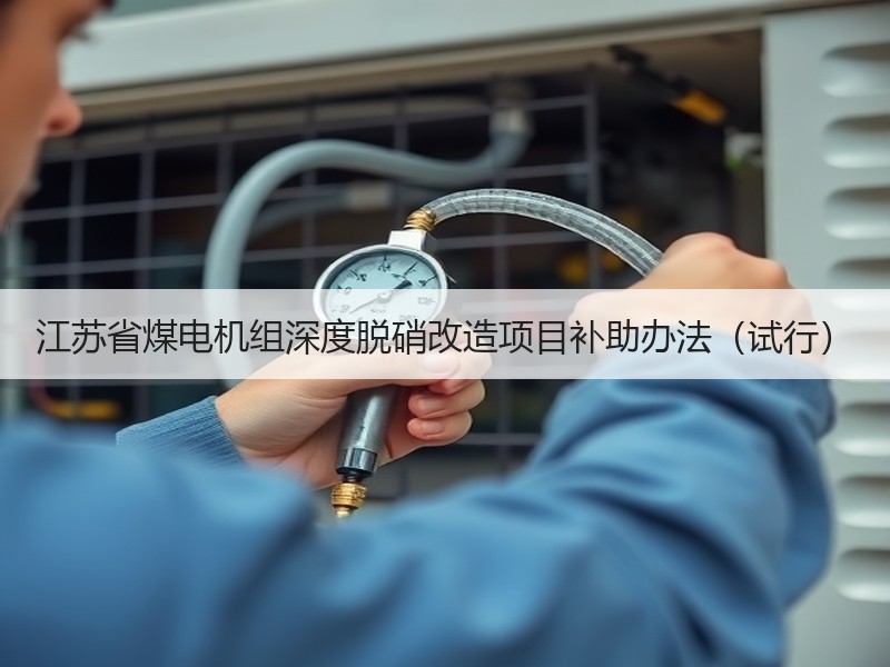 江苏省煤电机组深度脱硝改造项目补助办法(试行) 江苏省煤电机组深度脱硝改造项目补助办法(试行)