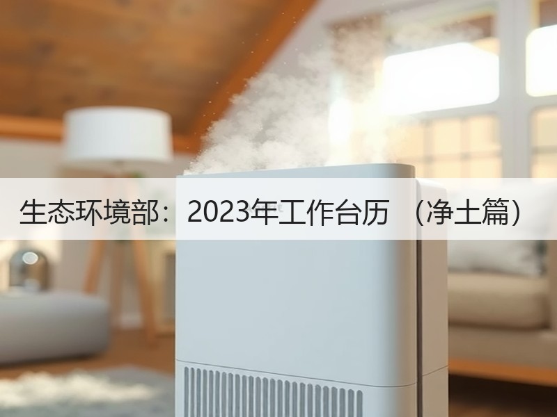 生态环境部：2023年工作台历 （净土篇）