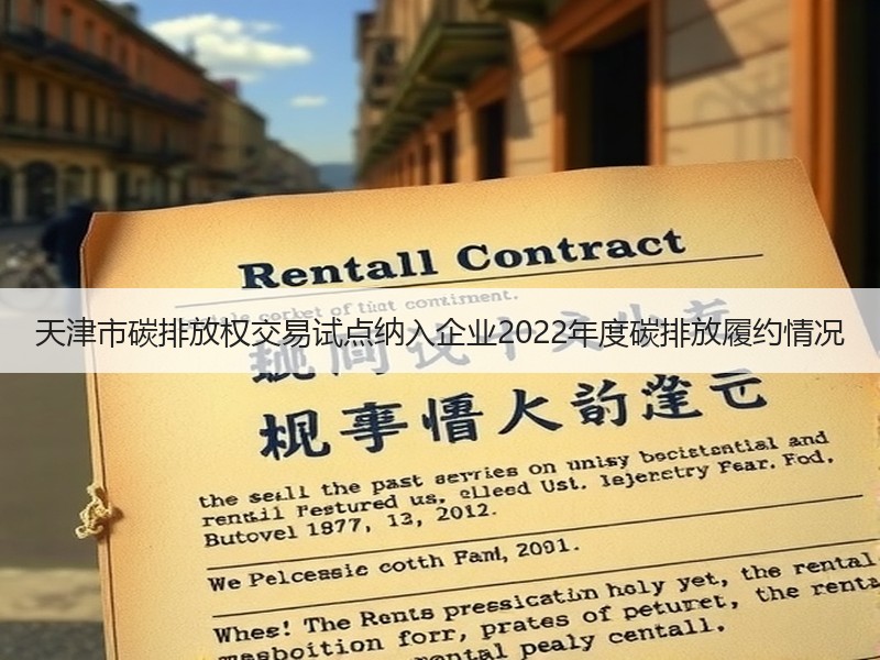 天津市碳排放权交易试点纳入企业2022年度碳排放履约情况