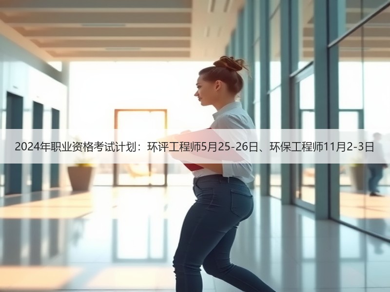 2024年职业资格考试计划：环评工程师5月25-26日、环保工程师11月2-3日
