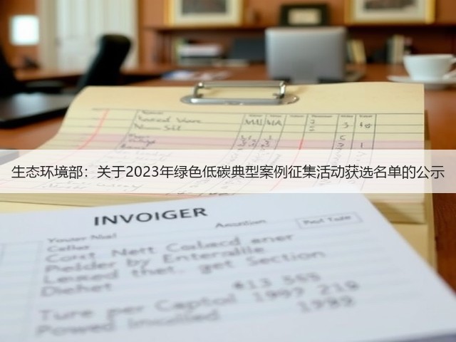 生态环境部:关于2023年绿色低碳典型案例征集活动获选名单的公示(图2) 生态环境部:关于2023年绿色低碳典型案例征集活动获选名单的公示(图2)