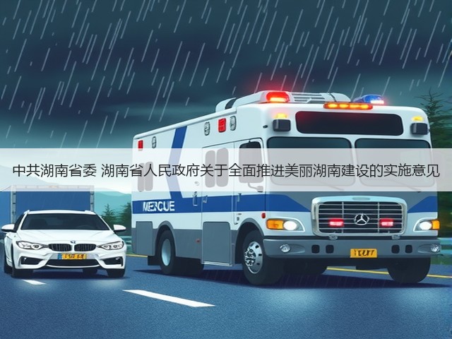 中共湖南省委 湖南省人民政府关于全面推进美丽湖南建设的实施意见(图1)