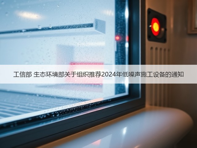 工信部 生态环境部关于组织推荐2024年低噪声施工设备的通知(图1)