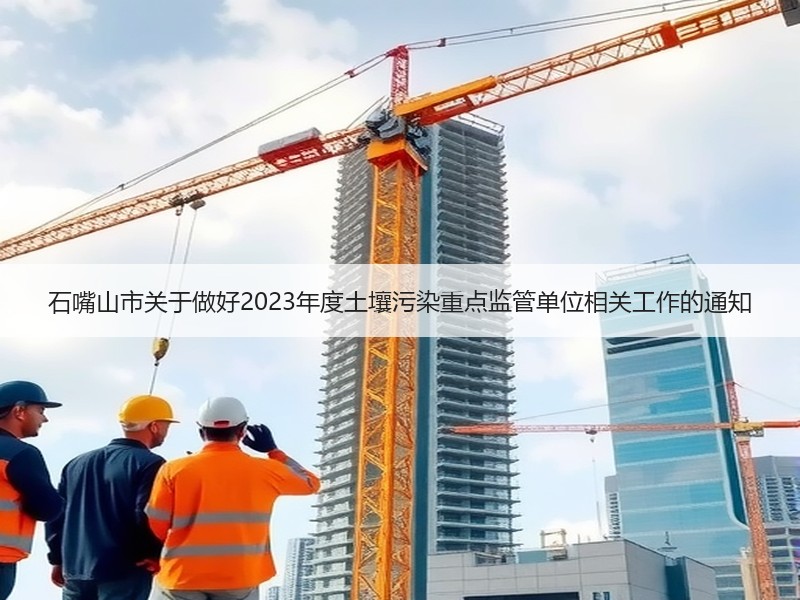 石嘴山市关于做好2023年度土壤污染重点监管单位相关工作的通知 石嘴山市关于做好2023年度土壤污染重点监管单位相关工作的通知