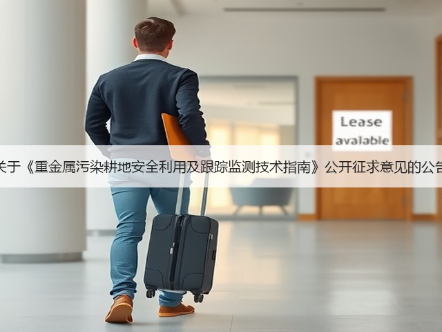 关于《重金属污染耕地安全利用及跟踪监测技术指南》公开征求意见的公告(图1)