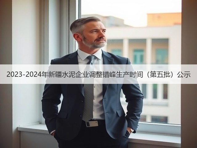 2023-2024年新疆水泥企业调整错峰生产时间(第五批)公示(图3) 2023-2024年新疆水泥企业调整错峰生产时间(第五批)公示(图3)