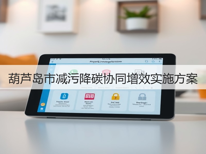 葫芦岛市减污降碳协同增效实施方案