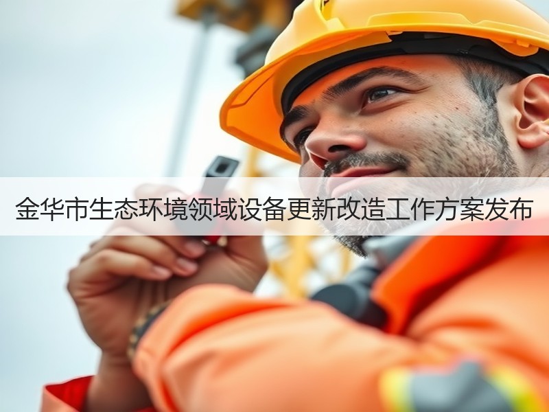 金华市生态环境领域设备更新改造工作方案发布 金华市生态环境领域设备更新改造工作方案发布