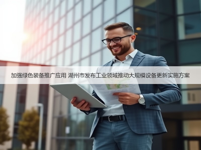 加强绿色装备推广应用 湖州市发布工业领域推动大规模设备更新实施方案