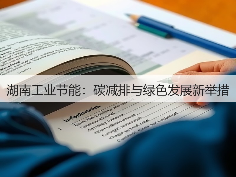 湖南工业节能：碳减排与绿色发展新举措