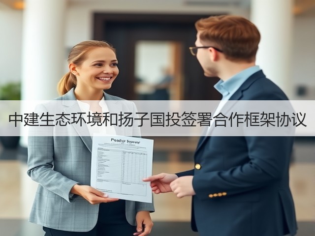 中建生态环境和扬子国投签署合作框架协议(图3) 中建生态环境和扬子国投签署合作框架协议(图3)