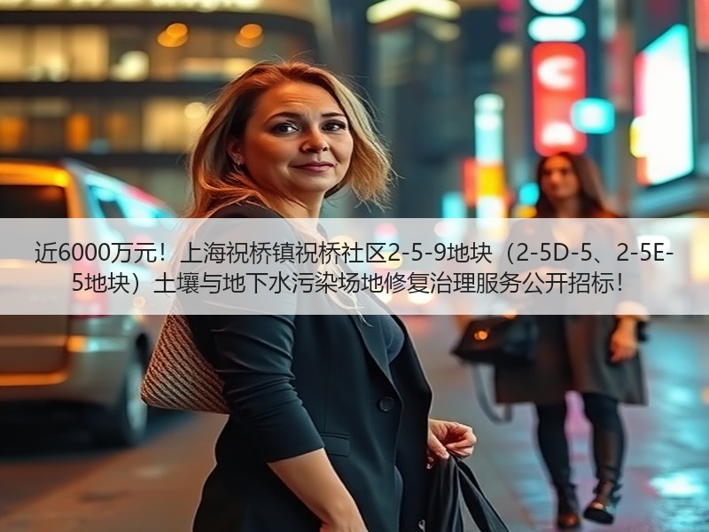 近6000万元!上海祝桥镇祝桥社区2-5-9地块(2-5D-5、2-5E-5地块)土壤与地下水污染场地修复治理服务公开招标! 近6000万元!上海祝桥镇祝桥社区2-5-9地块(2-5D-5、2-5E-5地块)土壤与地下水污染场地修复治理服务公开招标!