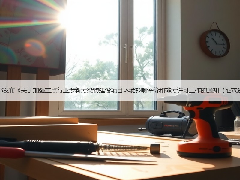 生态环境部发布《关于加强重点行业涉新污染物建设项目环境影响评价和排污许可工作的通知（征求意见稿）》