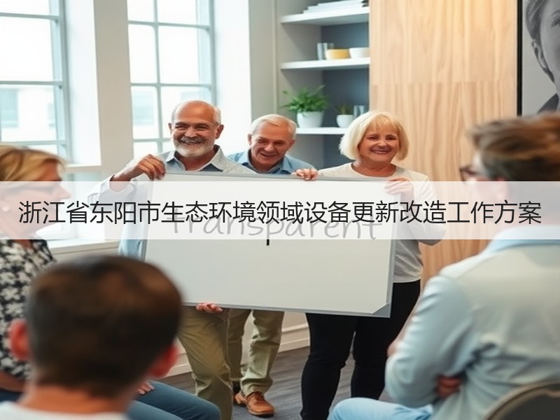 浙江省东阳市生态环境领域设备更新改造工作方案