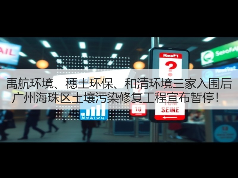 禹航环境、穗土环保、和清环境三家入围后 广州海珠区土壤污染修复工程宣布暂停! 禹航环境、穗土环保、和清环境三家入围后 广州海珠区土壤污染修复工程宣布暂停!