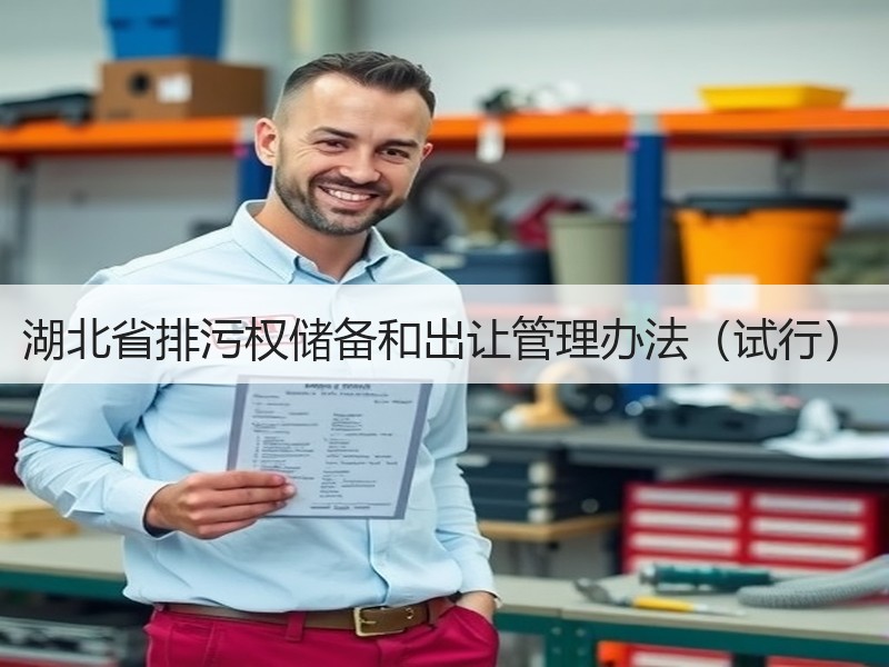 湖北省排污权储备和出让管理办法（试行）