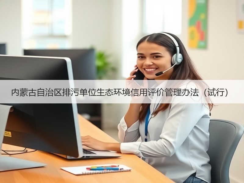 内蒙古自治区排污单位生态环境信用评价管理办法(试行) 内蒙古自治区排污单位生态环境信用评价管理办法(试行)
