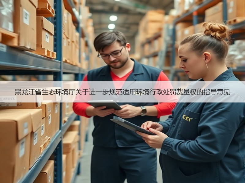 黑龙江省生态环境厅关于进一步规范适用环境行政处罚裁量权的指导意见 黑龙江省生态环境厅关于进一步规范适用环境行政处罚裁量权的指导意见