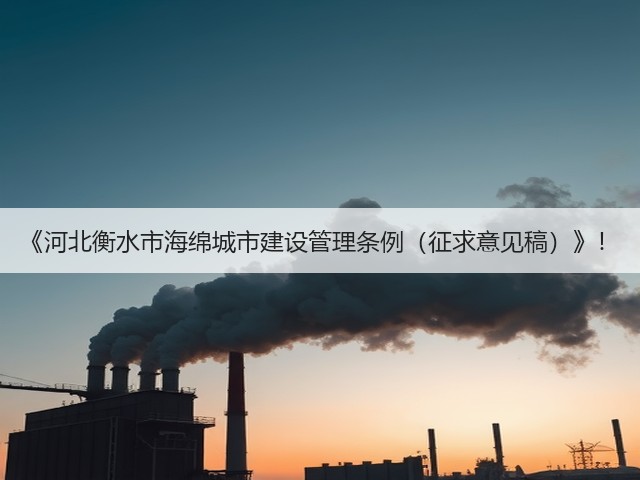 《河北衡水市海绵城市建设管理条例（征求意见稿）》！(图3)
