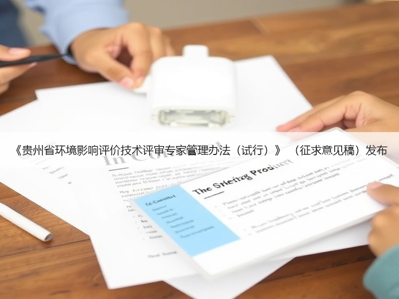 《贵州省环境影响评价技术评审专家管理办法（试行）》 （征求意见稿）发布