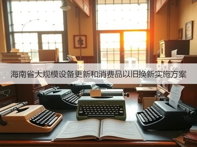 海南省大规模设备更新和消费品以旧换新实施方案(图1) 海南省大规模设备更新和消费品以旧换新实施方案(图1)