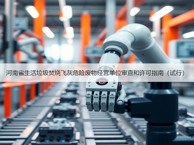 河南省生活垃圾焚烧飞灰危险废物经营单位审查和许可指南（试行）(图1)
