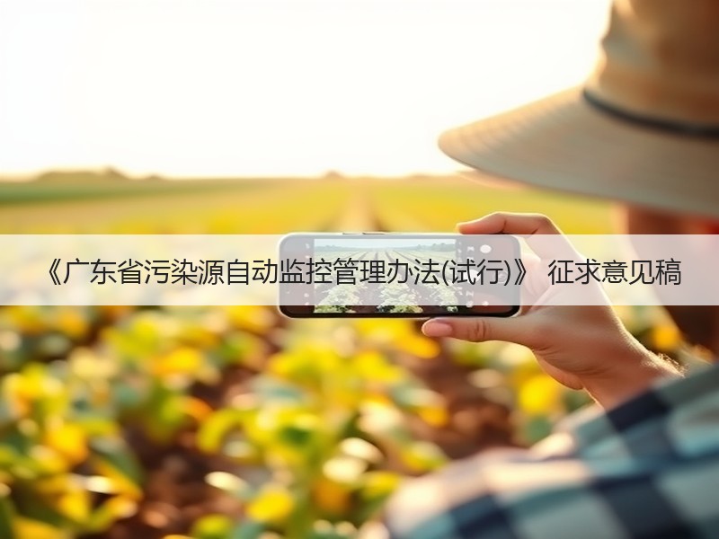 《广东省污染源自动监控管理办法(试行)》 征求意见稿